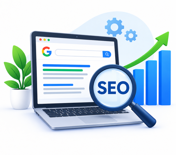 SEO Growth Analytics Illustration
